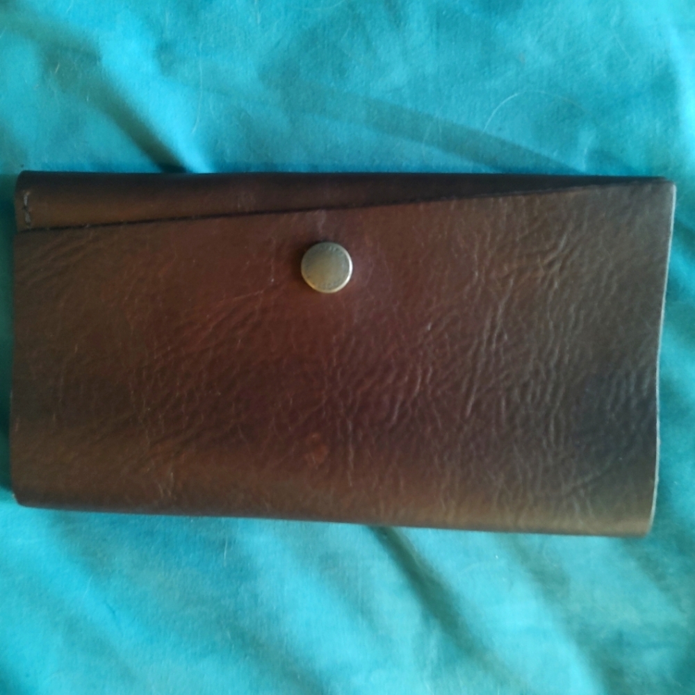 Elegant Black Leather Women's Clutch